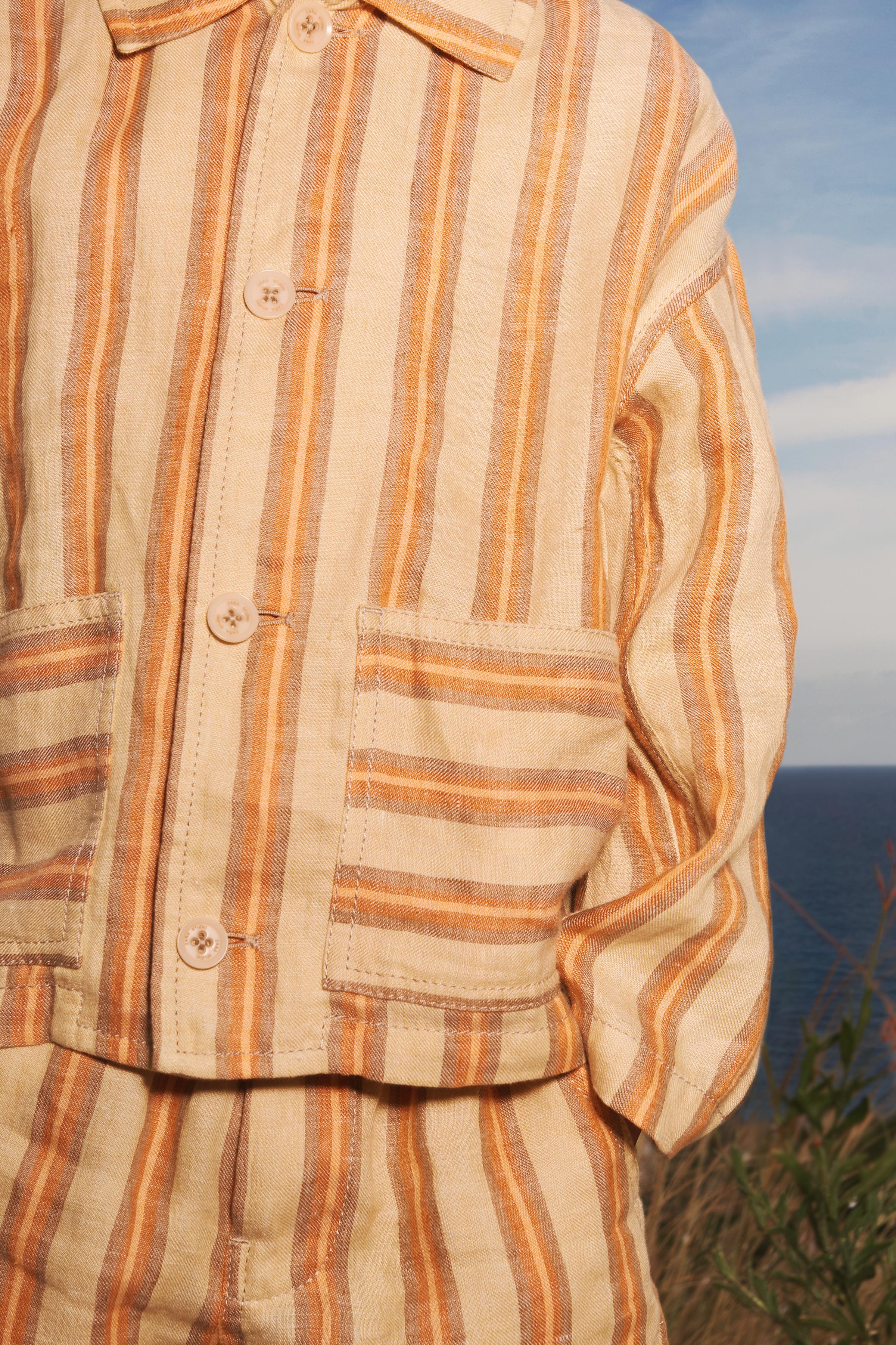 LIMITED EDITION 100% LINEN STRIPED SHIRT